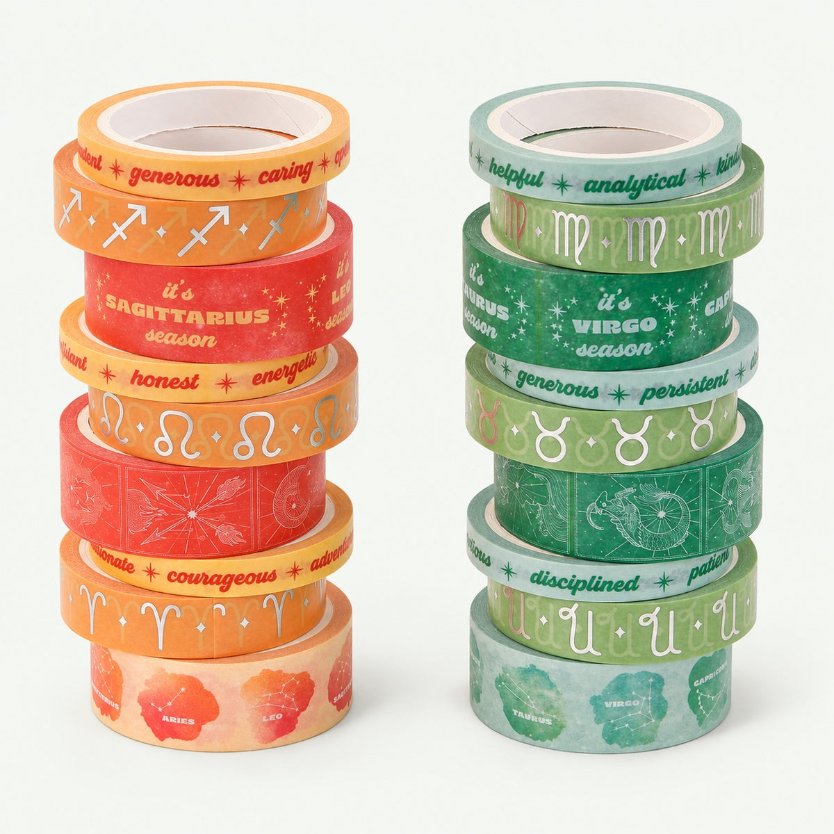 Celestial Orange and Green Washi Tape