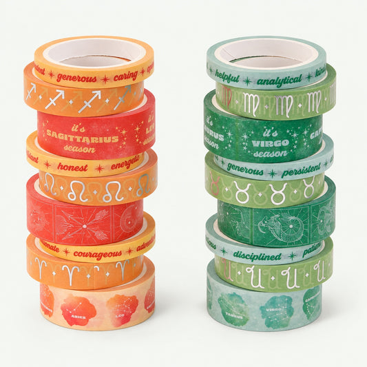 Celestial Orange and Green Washi Tape