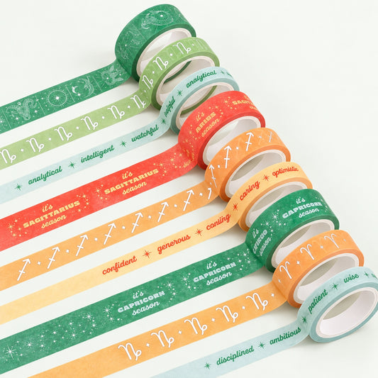 Celestial Orange and Green Washi Tape