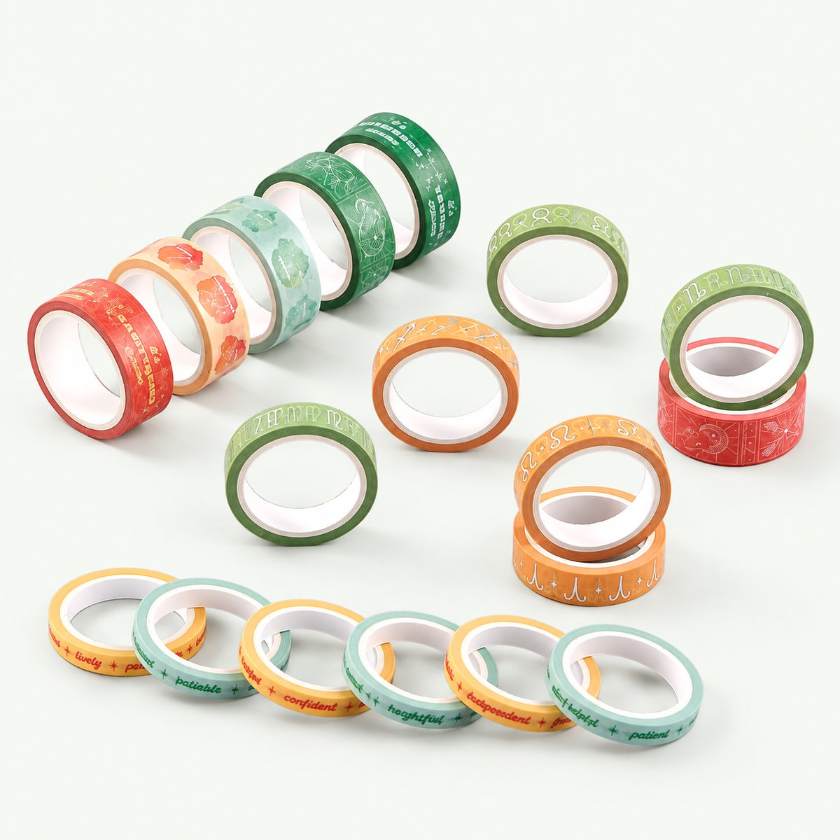 Celestial Orange and Green Washi Tape