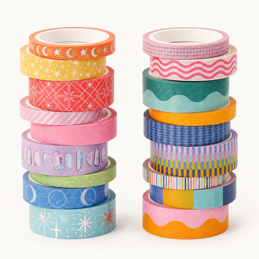 Color Block and Celestial Washi Tape