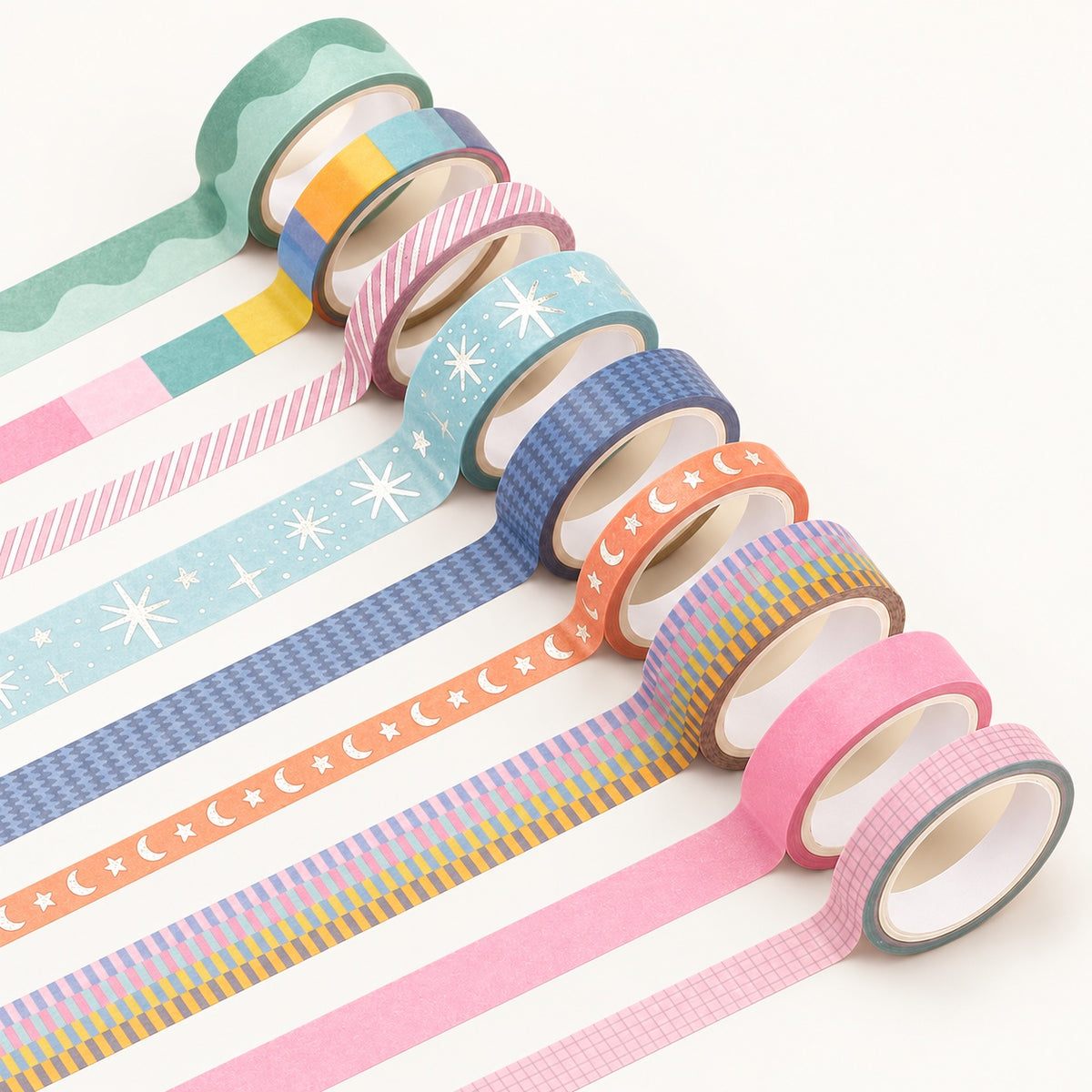 Color Block and Celestial Washi Tape