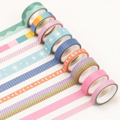 Color Block and Celestial Washi Tape