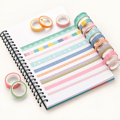 Color Block and Celestial Washi Tape