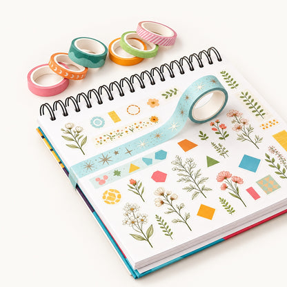 Color Block and Celestial Washi Tape